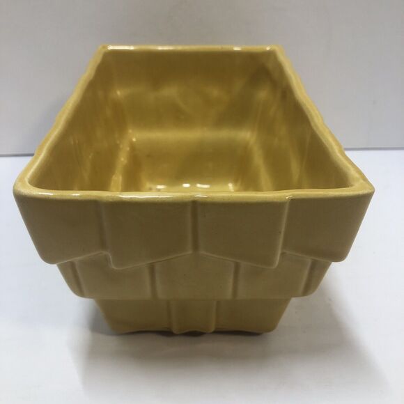 Planter Cookson Pottery USA Mustard Yellow Pottery CP-2806 VTG 6.5"Lx4"Wx3.5"T - Picture 3 of 11